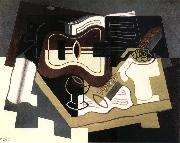 Juan Gris Guitar and clarinet Spain oil painting artist